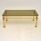 Vintage Brass & Glass Coffee Table, 1970s 1