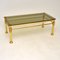 Vintage Brass & Glass Coffee Table, 1970s 2