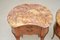 Tables de Chevet Antique avec Tables en Marbre, France, Set de 2 12