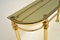 Vintage Brass & Glass Console Table, 1970s 4
