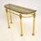 Vintage Brass & Glass Console Table, 1970s 3