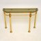 Vintage Brass & Glass Console Table, 1970s 1