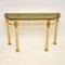 Vintage Brass & Glass Console Table, 1970s, Image 1