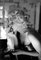 Affiche Marilyn Getting Ready to Go Out en Résine Argentée, Encadrée en Noir par Ed Feingersh pour Galerie Prints 1