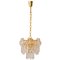 Thick Textured Clear Glass Chandelier by J. T. Kalmar 1
