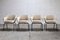 Italienische Mid-Century Esszimmerstühle mit weißem Wollbezug von MIM Roma, 1960er, 4er Set 5