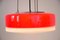 Ceiling Lamp in Red and White, 1950s, Image 3