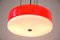 Ceiling Lamp in Red and White, 1950s, Image 2