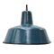 Vintage Industrial Blue Enamel Pendant Lamp 1