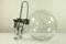 Large Vintage Glass Ball Planet Pendant Lamp from Doria Leuchten, 1960s or 1970s 8