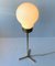Modern Scandinavian Brass and Opaline Tripod Table Lamp, 1960s 8