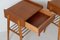 Moderne Skandinavische Teak Nachttische, 2er Set 8