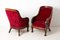 Empire Style Mahogany and Red Velvet Armchairs, Set of 2 5