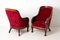 Empire Style Mahogany and Red Velvet Armchairs, Set of 2, Image 5