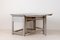 Swedish Gustavian Drop Leaf Table in Light Grey 4