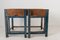 19th Century Swedish Folk Art Blue Work Table 16