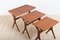 Tables Gigognes en Teck par Johannes Andersen pour Silkeborg, Danemark, Set de 3 6