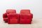 Fauteuils Lombardia en Cuir Rouge par Risto Holme pour IKEA, Set de 2 5