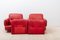 Rote Lombardia Ledersessel von Risto Holme für IKEA, 2er Set 5