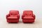 Rote Lombardia Ledersessel von Risto Holme für IKEA, 2er Set 2