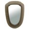 Smoked Gray Beveled Crystal Wall Shield Mirror in the style of Fontana Arte, Italy, 1960s 1