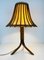 Mid-Century Teak and Rattan Table Lamp, 1970s, Image 9