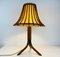 Mid-Century Teak and Rattan Table Lamp, 1970s 8