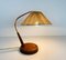 Mid-Century Teak and Rattan Table Lamp from Temde, 1970s 2