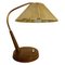 Mid-Century Teak and Rattan Table Lamp from Temde, 1970s, Image 1