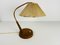 Mid-Century Teak and Rattan Table Lamp from Temde, 1970s 5