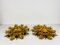 Golden Florentine Flower Shaped Flush Mounts from Banci, Italy, 1970s, Set of 2, Image 2