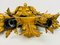 Golden Florentine Flower Shaped Flush Mounts from Banci, Italy, 1970s, Set of 2 10