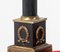 Vintage Brass Corinthian Column Table Lamp with Black Enamel Fluted Column 3