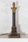 Vintage Brass Corinthian Column Table Lamp with Black Enamel Fluted Column, Image 1