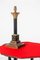 Vintage Korinthische Säulen Tischlampe aus Messing mit Geriffelter Säule aus Schwarzer Emaille 5