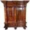 Frankfurt Wave Cabinet in Walnut with Pilasters, 1800s 1