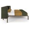 Cupid Bed in Black American Walnut & Velvet with Integrated Bedside Table by Casa Botelho 3