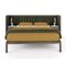 Cupid Bed in Black American Walnut & Velvet with Integrated Bedside Table by Casa Botelho, Image 1