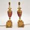 Antique French Porcelain & Gilt Metal Table Lamps, Set of 2 8