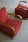 Dänische Art Deco Sessel mit Geschwungenen Armlehnen aus Nussholz, 1930er, 2er Set 8