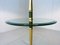 Italian Floor Lamp with Glass Side Table, 1970s 7
