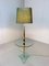 Italian Floor Lamp with Glass Side Table, 1970s 3