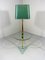 Italian Floor Lamp with Glass Side Table, 1970s 2