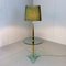 Italian Floor Lamp with Glass Side Table, 1970s 13