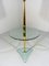 Italian Floor Lamp with Glass Side Table, 1970s 6