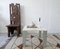 Italian Coffee Table in Travertine and Metal 17