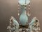 Lámpara de araña turquesa de vidrio y cristal de Murano opalino, Imagen 9