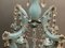 Lámpara de araña turquesa de vidrio y cristal de Murano opalino, Imagen 7