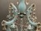 Turquoise Opaline Murano Glass Crystal Chandelier, Image 7