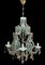 Turquoise Opaline Murano Glass Crystal Chandelier, Image 4